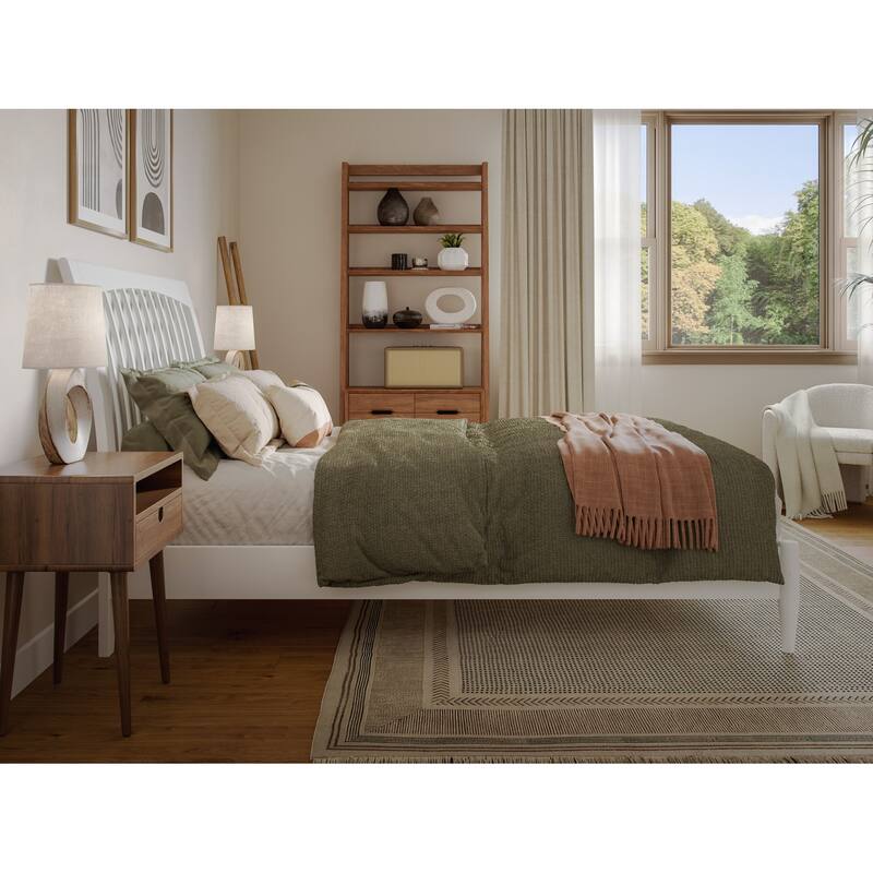 Orleans Solid Wood Low Profile Sleigh Platform Bed