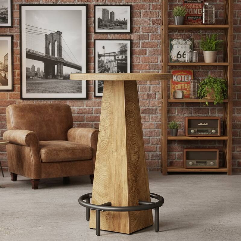 37.4" High Bar Table for Small Bars - Natural