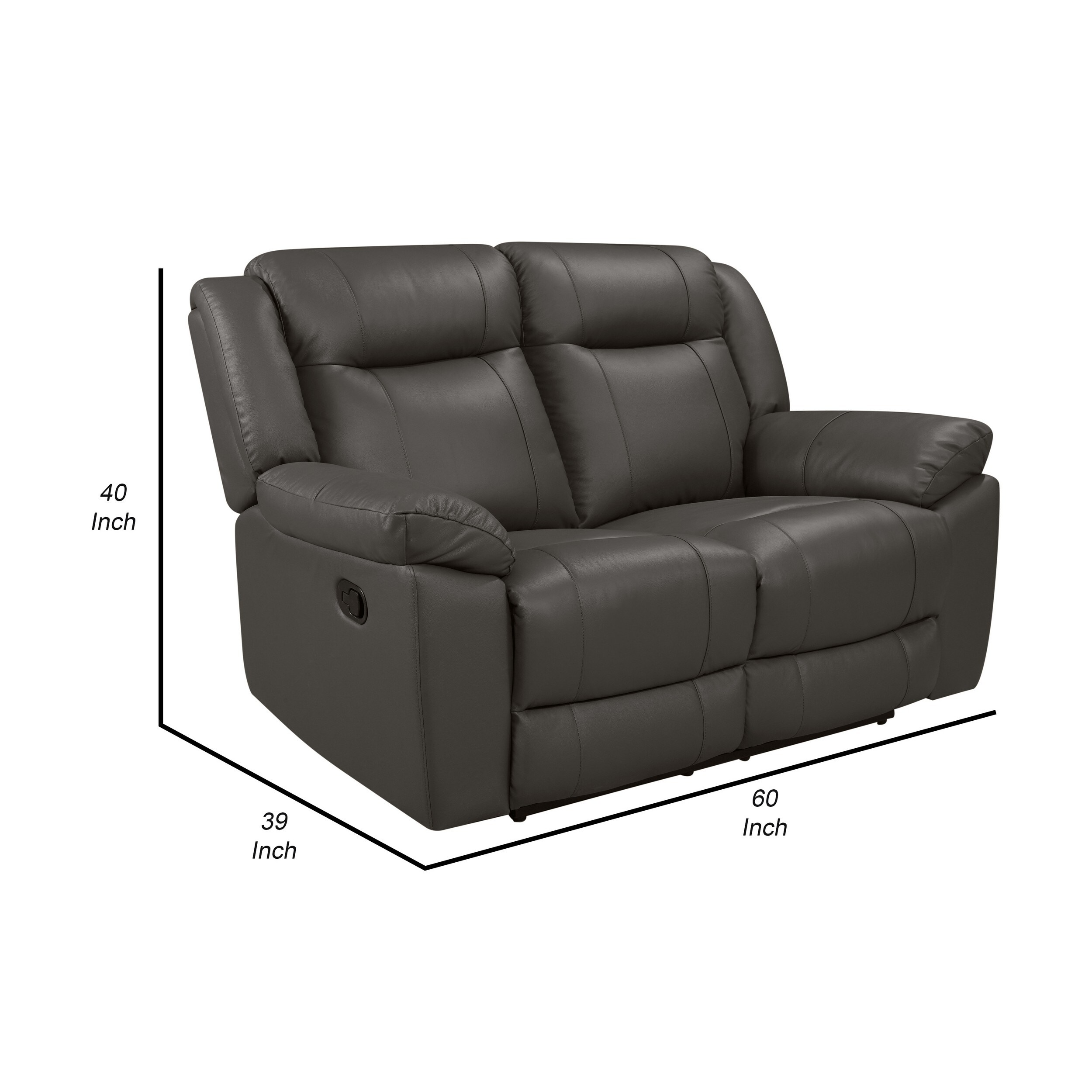 60 inch store loveseat recliner
