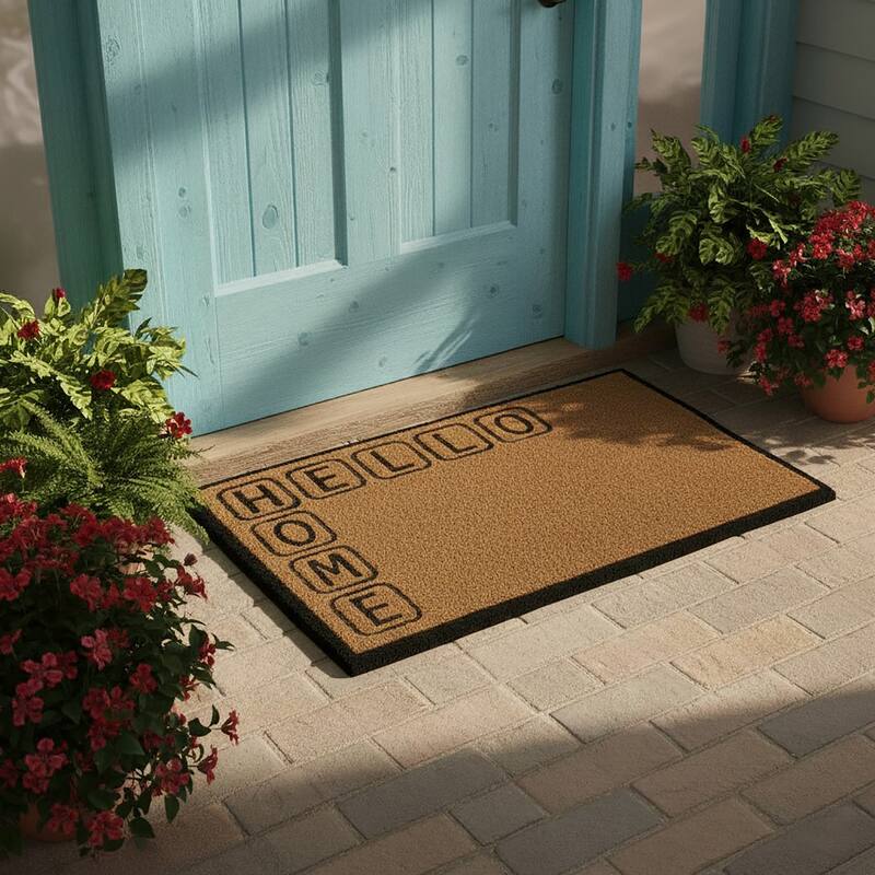 HELLO HOME Coir Doormat 30x18 Inches