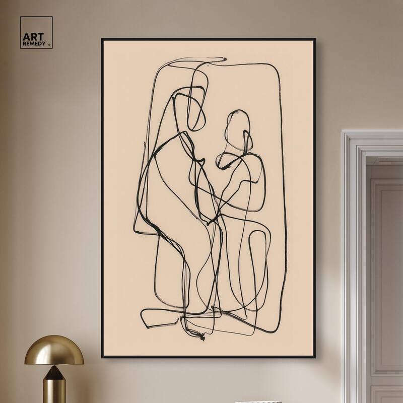 Embrace of Lines II Canvas by Art Remedy