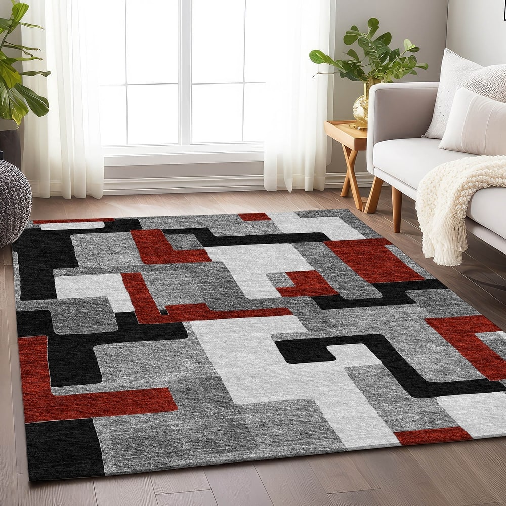 Premium Washable Super Soft Geo Casual Mayfield Rug