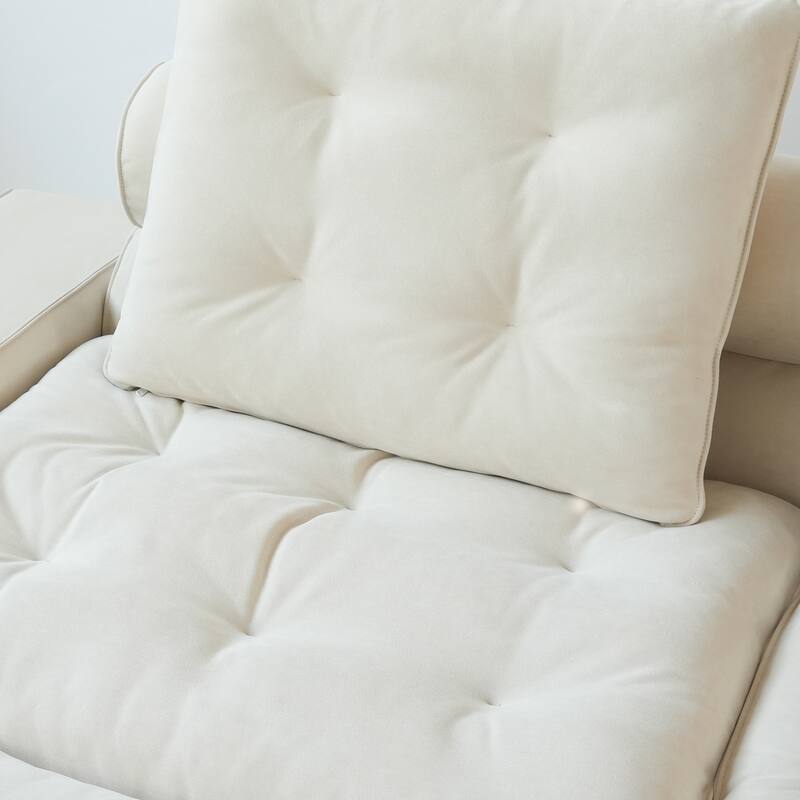 Large Modular Sectional Sofa with Ottoman,Modern Frosted Fleece Upholstery Cloud Couch
