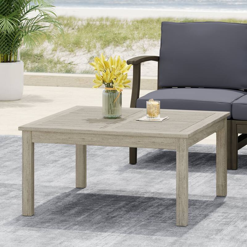 Perla Outdoor Acacia Wood Coffee Table by Christopher Knight Home