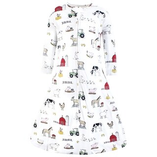 Hudson Baby Long Sleeve Cotton Jersey Sleeping Bag, Sack, Blanket, Farm