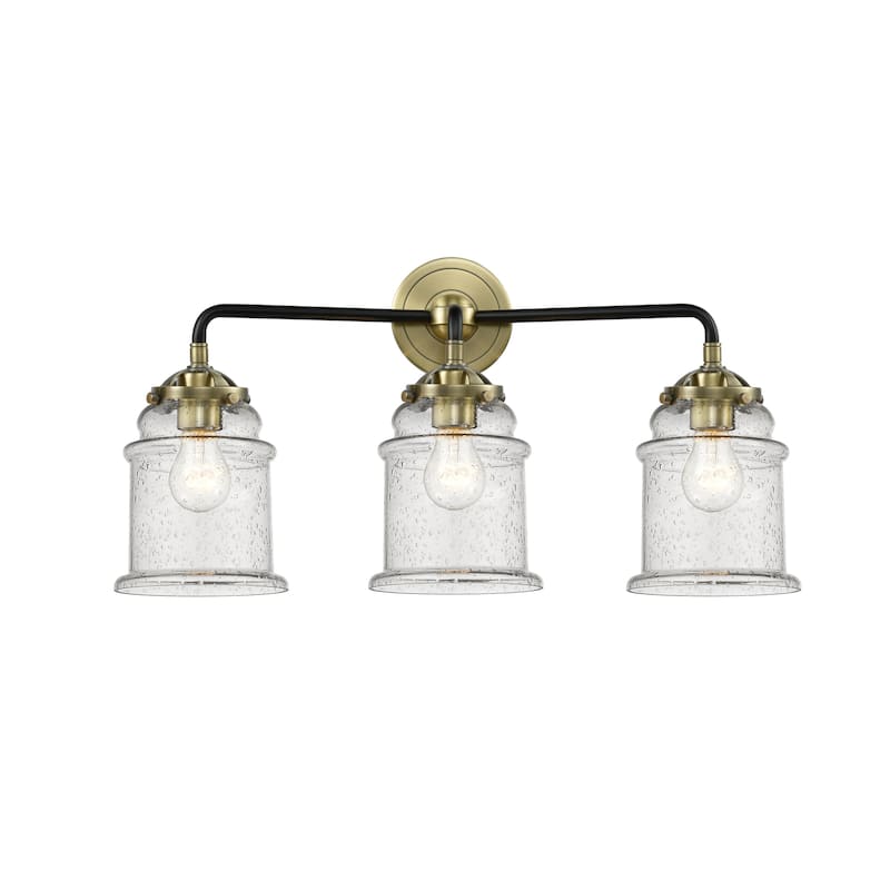 Innovations Lighting Canton 3 Light 24" Wide Bathroom Vanity Light - Black Antique Brass / Seedy