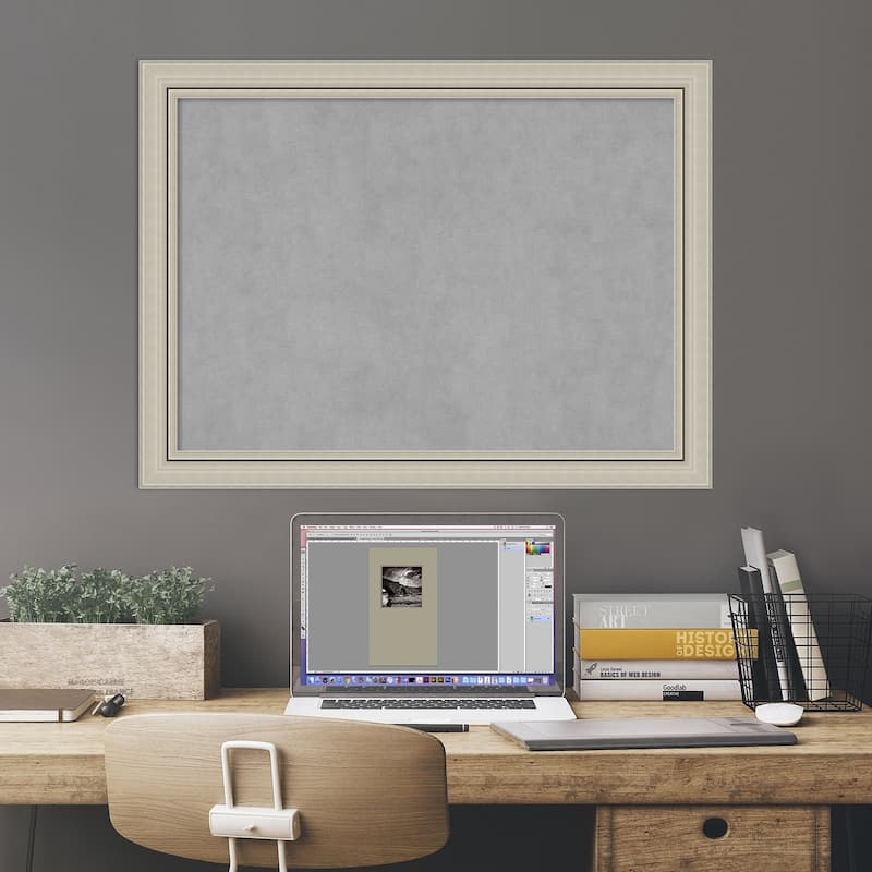 Framed Magnetic Board, Romano Silver