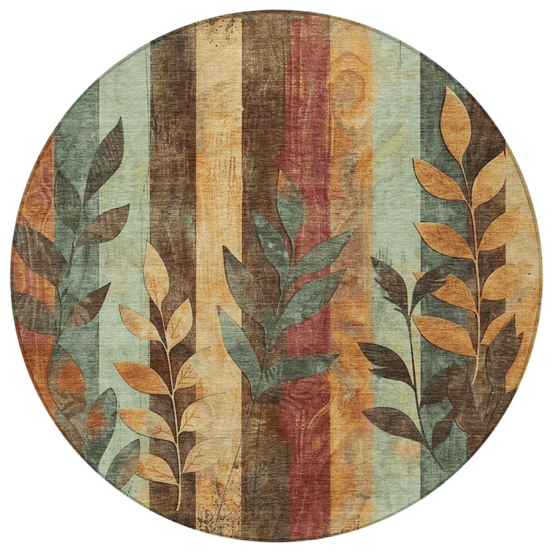 HomeRoots Floral Transitional Rectangle Outdoor Rug