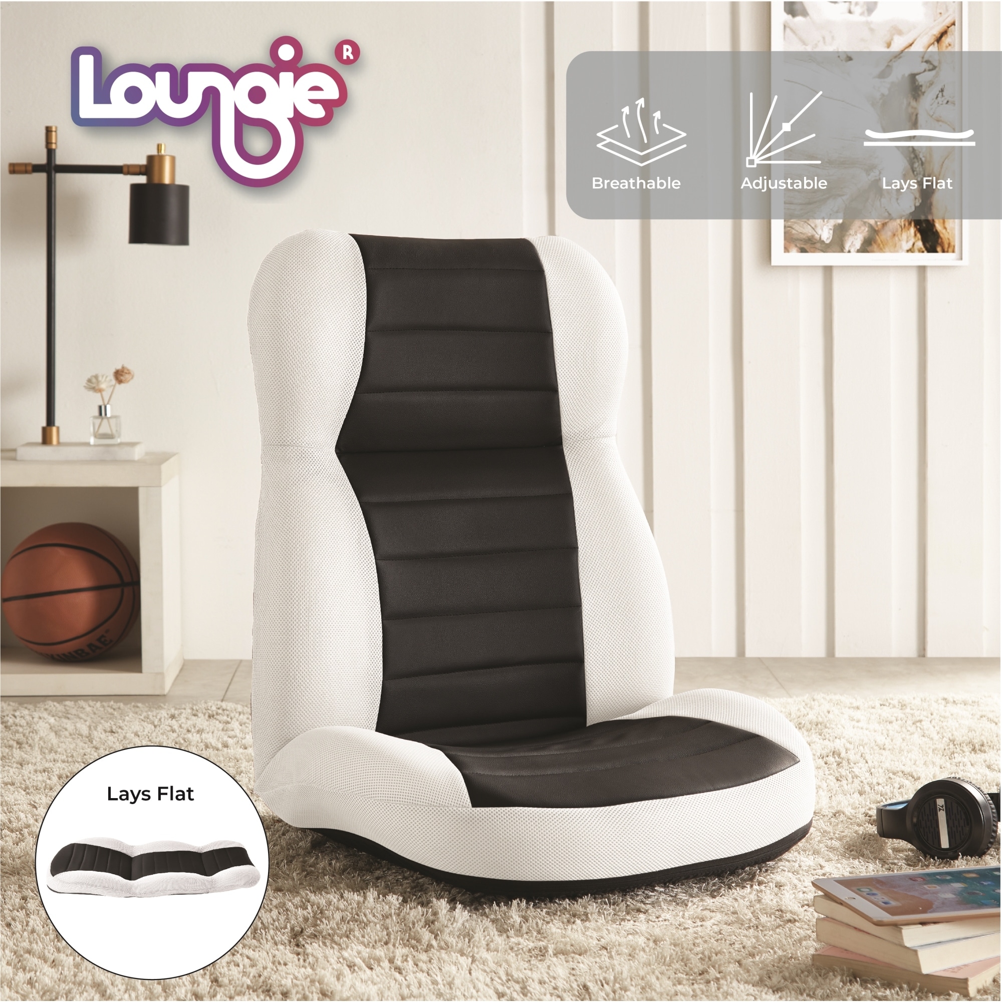 Floor chair best sale with headrest