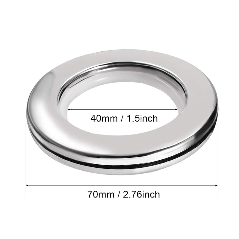 Curtain Grommets Plastic Drapery Eyelet Rings for Window Curtain Rod - 1.5 Inch