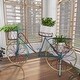 preview thumbnail 19 of 30, Colorful Metal Vintage Whimsical Eclectic Bicycle Plant Stand - 54 x 18 x 32