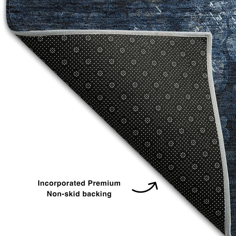 Premium Washable Super Soft Solid Imprints Mayfield Rug
