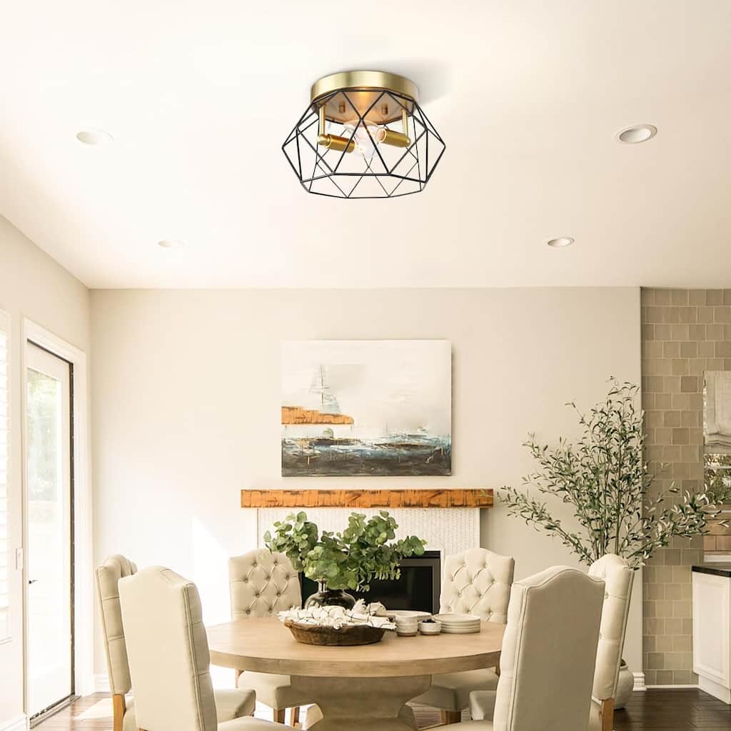 2-light fixture light black, gold ceiling light metal kitchen light