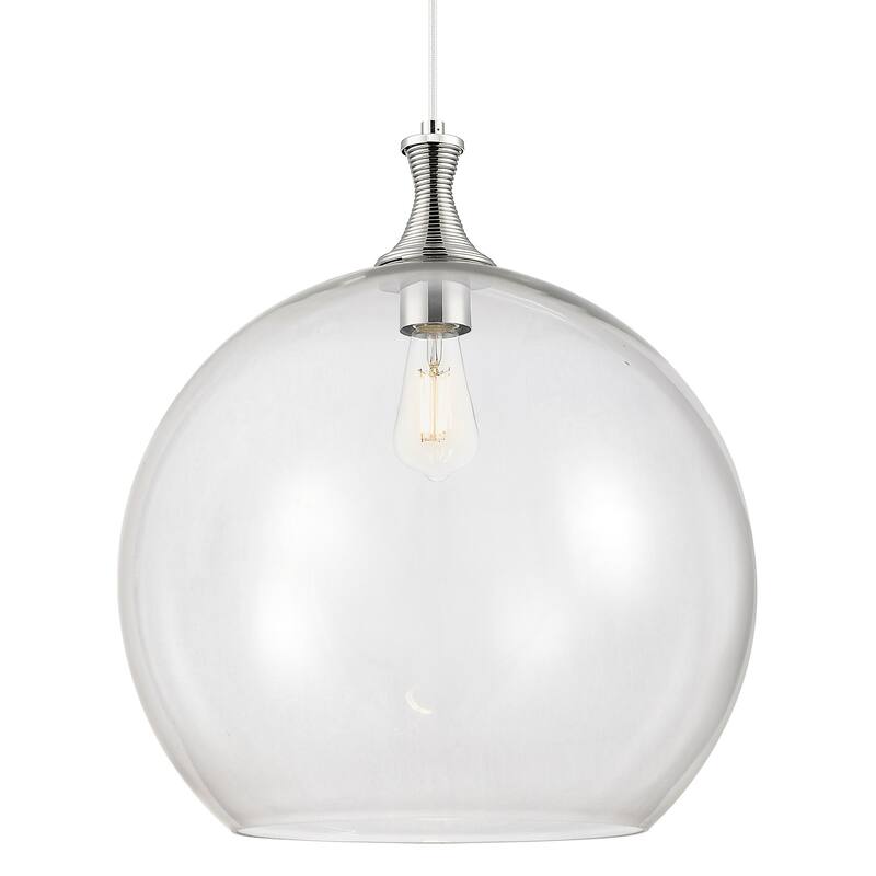 Innovations Lighting 415-1P-G122-14 Astor 14" Wide Cord Hung Pendant - Polished Nickel