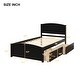 preview thumbnail 6 of 9, Twin Size Platform Bed with Two Drawers and Solid Pine Wood Construction