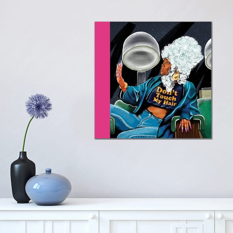 iCanvas "Don't Touch My Hair" by Domonique Brown Canvas Print - 18x18x1.5