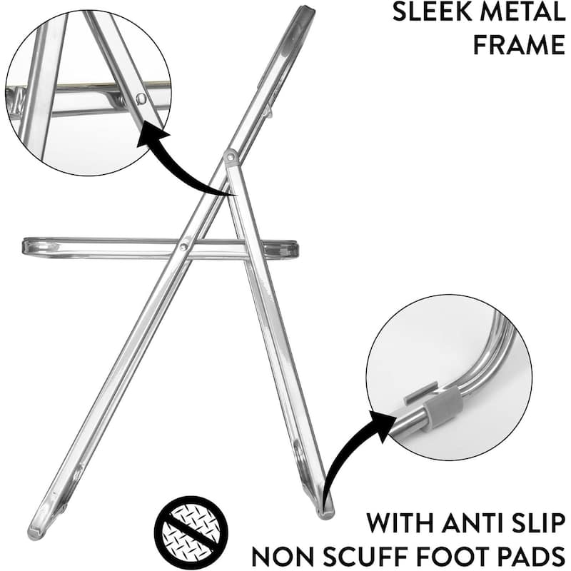 Urban Lifestyle Transparent Acrylic Folding Chair 