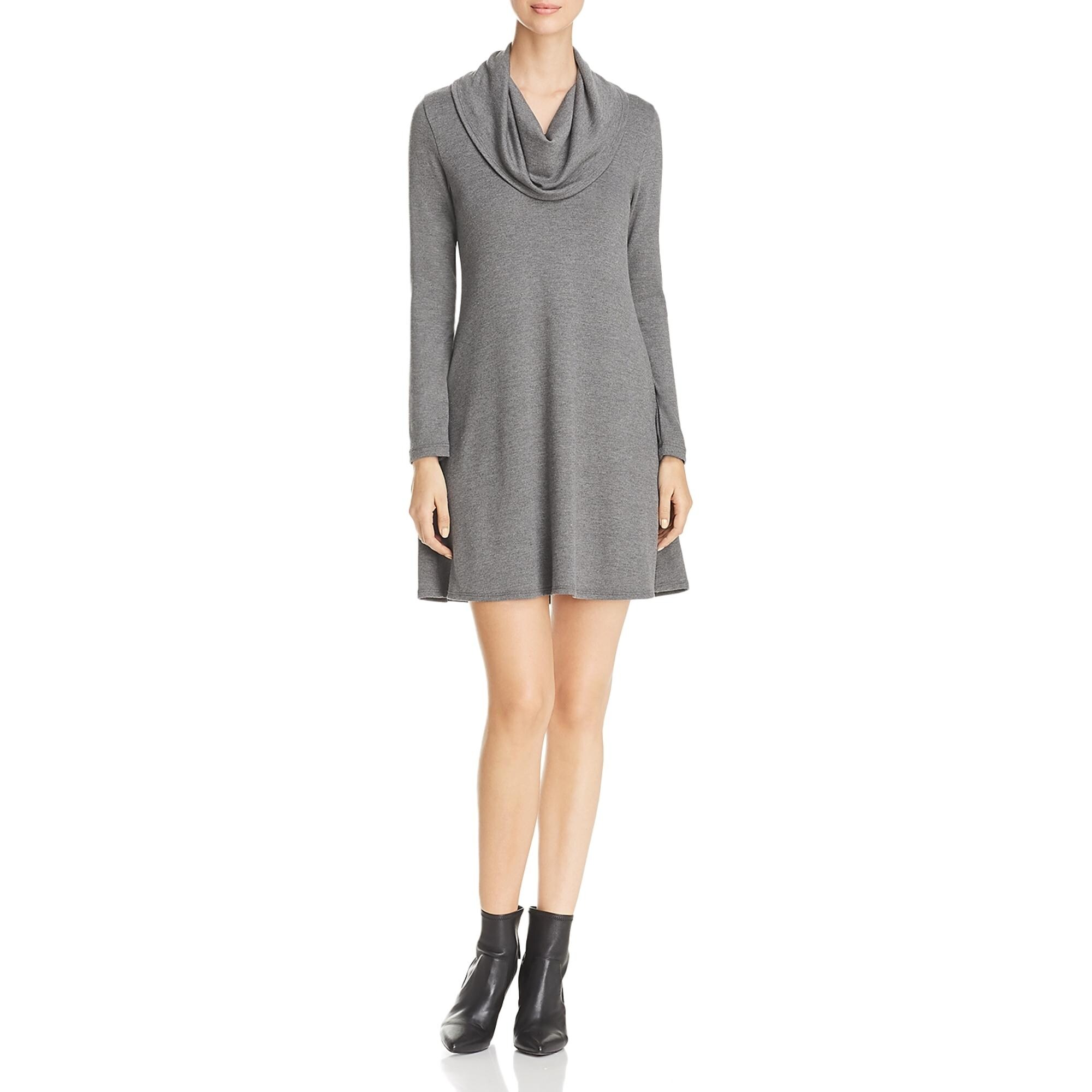 dark grey sweater dress