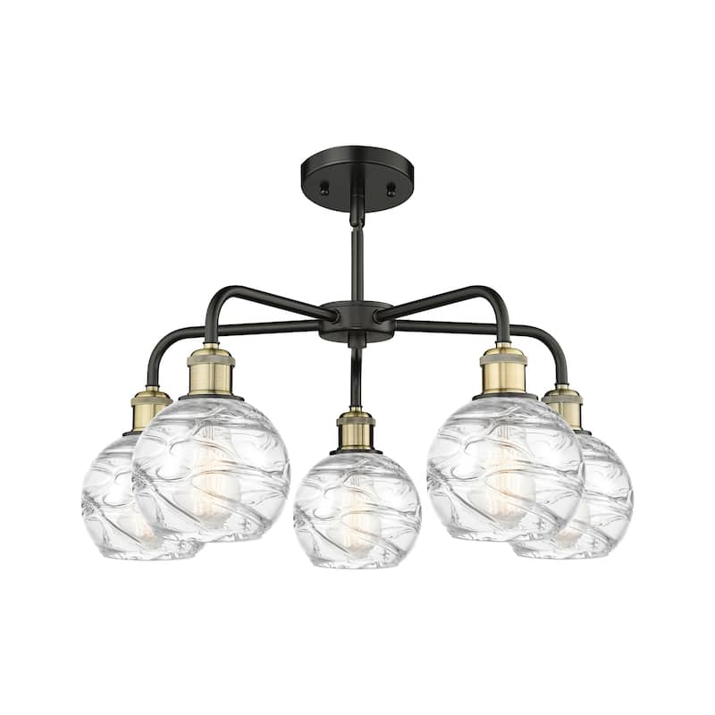 Innovations Lighting 516-5CR-15-24 Athens Deco Swirl Chandelier Athens