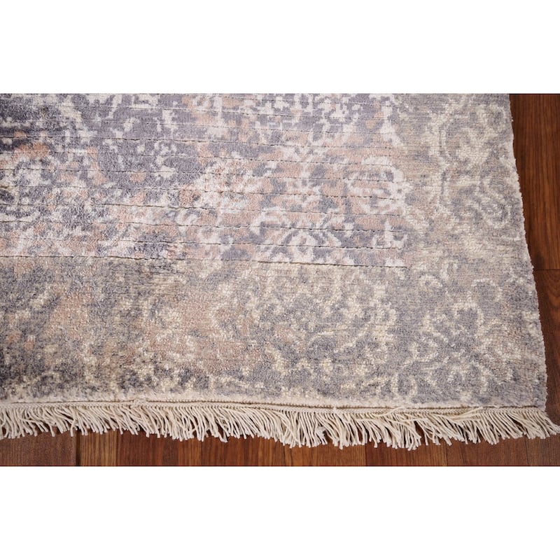 All-Over Abstract Oriental Accent Rug Handmade Wool Carpet - 2'8" x 4'9"