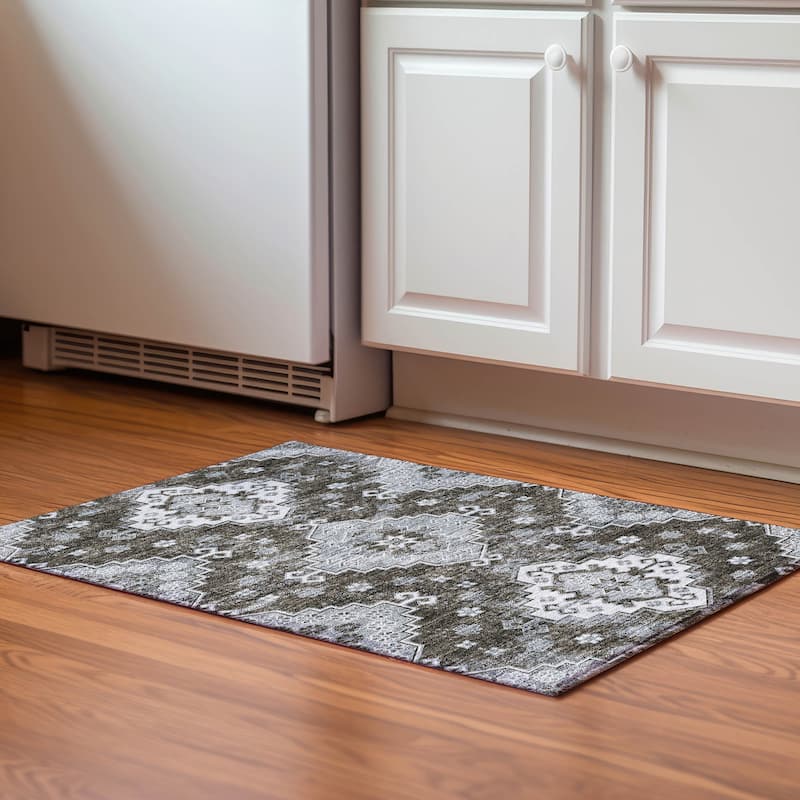 Premium Washable Super Soft Traditional Farmhouse Mayfield Rug - Chocolate - 1' 8" x 2' 6" - Rectangle