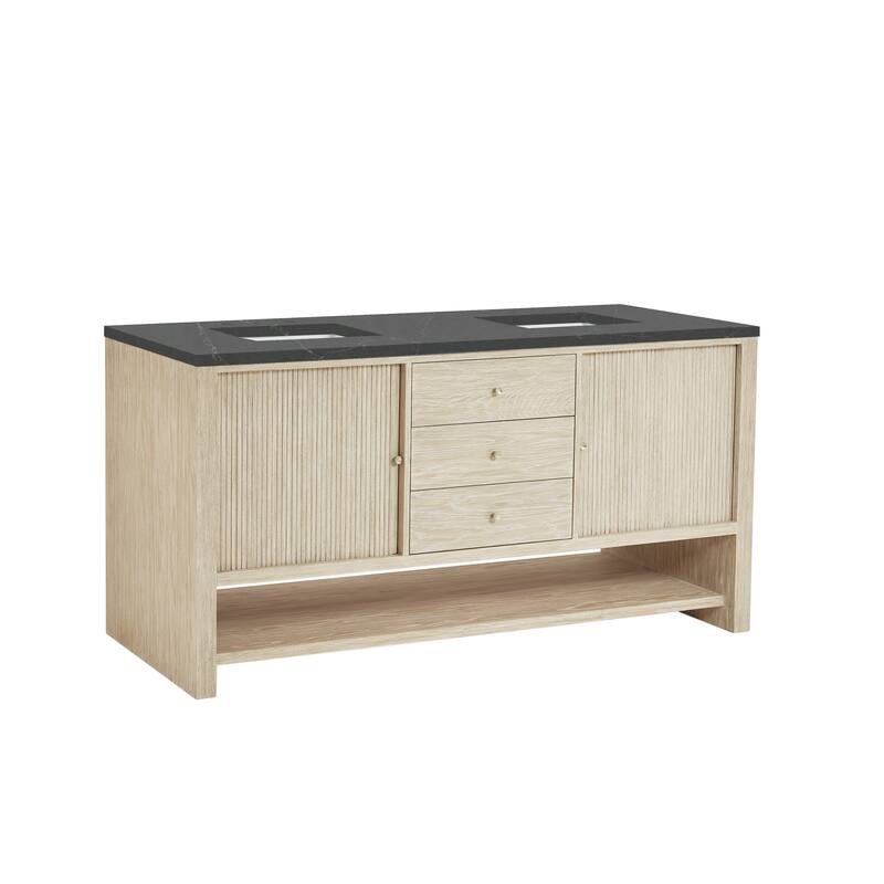 James Martin Vanities Marigot Single 72" Double Vanity, Sunwashed Oak