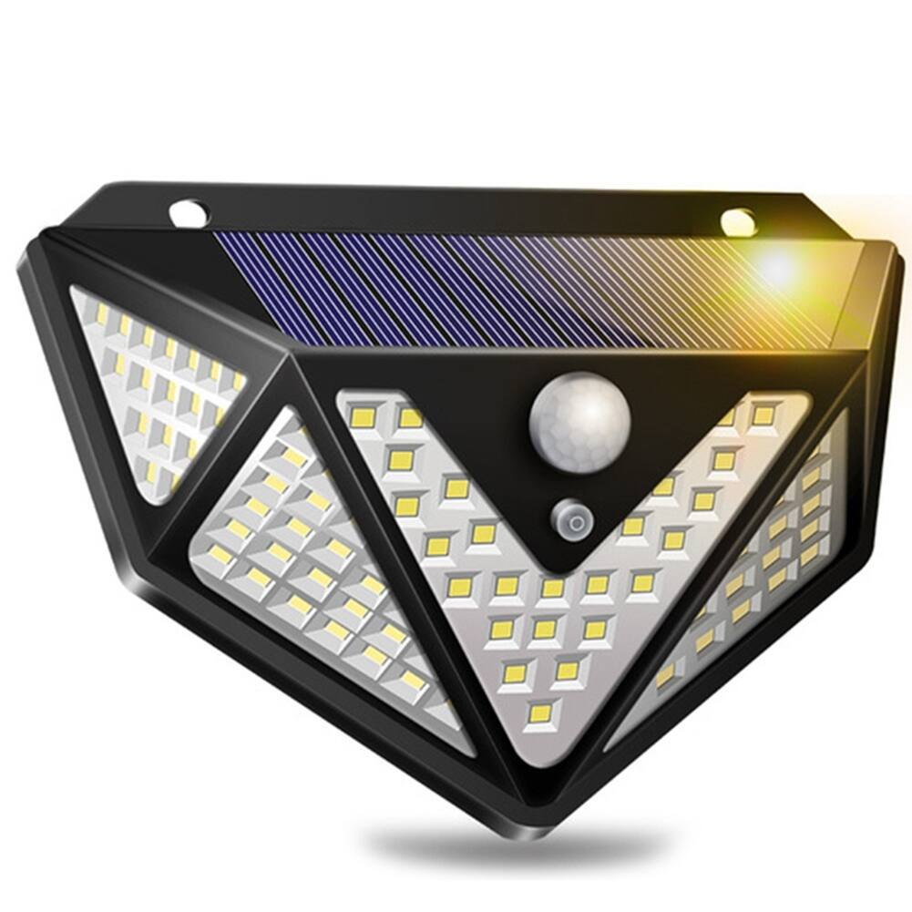 166 LED Solar Light PIR Motion Sensor Wall Light Sunlight Outdoor Solar Lighting Waterproof Security Lamp for Garde