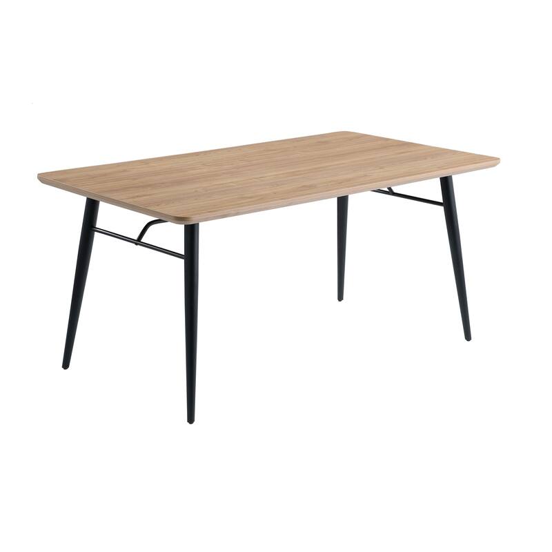 Somette Brenda Oak Dining Table with Tapered Leg Base