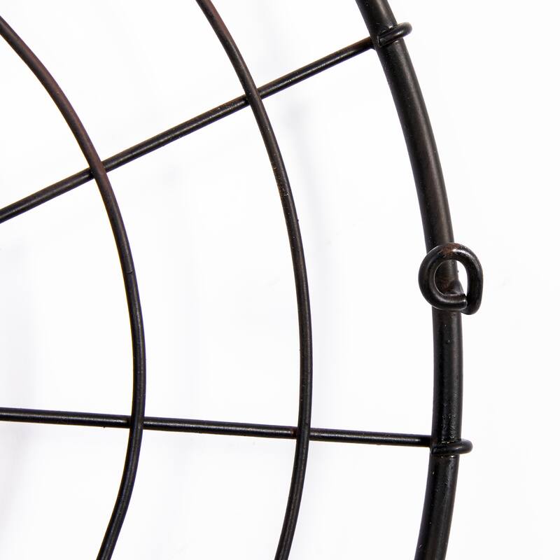 Black Metal Handmade Plate Home Wall Decor with Intricate Pattern