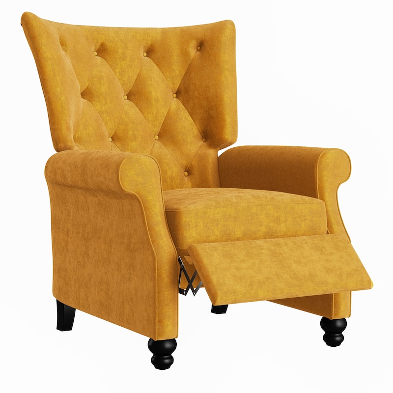 Copper Grove Plush Push-back Recliner Chair - Mustard Gold
