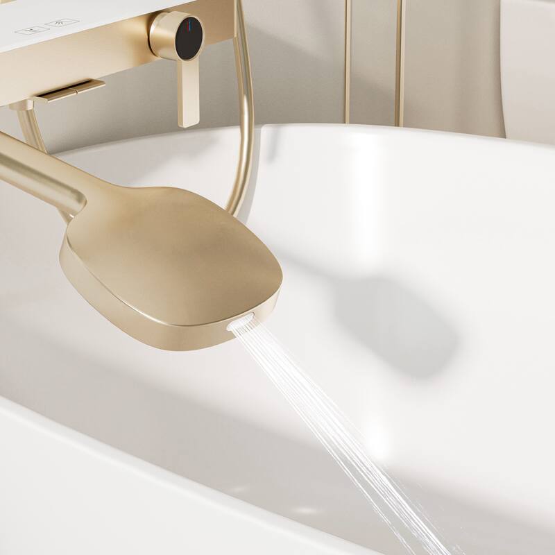 Modland Bathtub Faucet 2-Function Shower System with 3 Modes Handheld Shower,Height Adjustable Shower Slide Bar