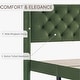 preview thumbnail 51 of 70, Spruce & Spring Eleanor Upholstered Platform Bed Frame with Vertical Stripe Headboard