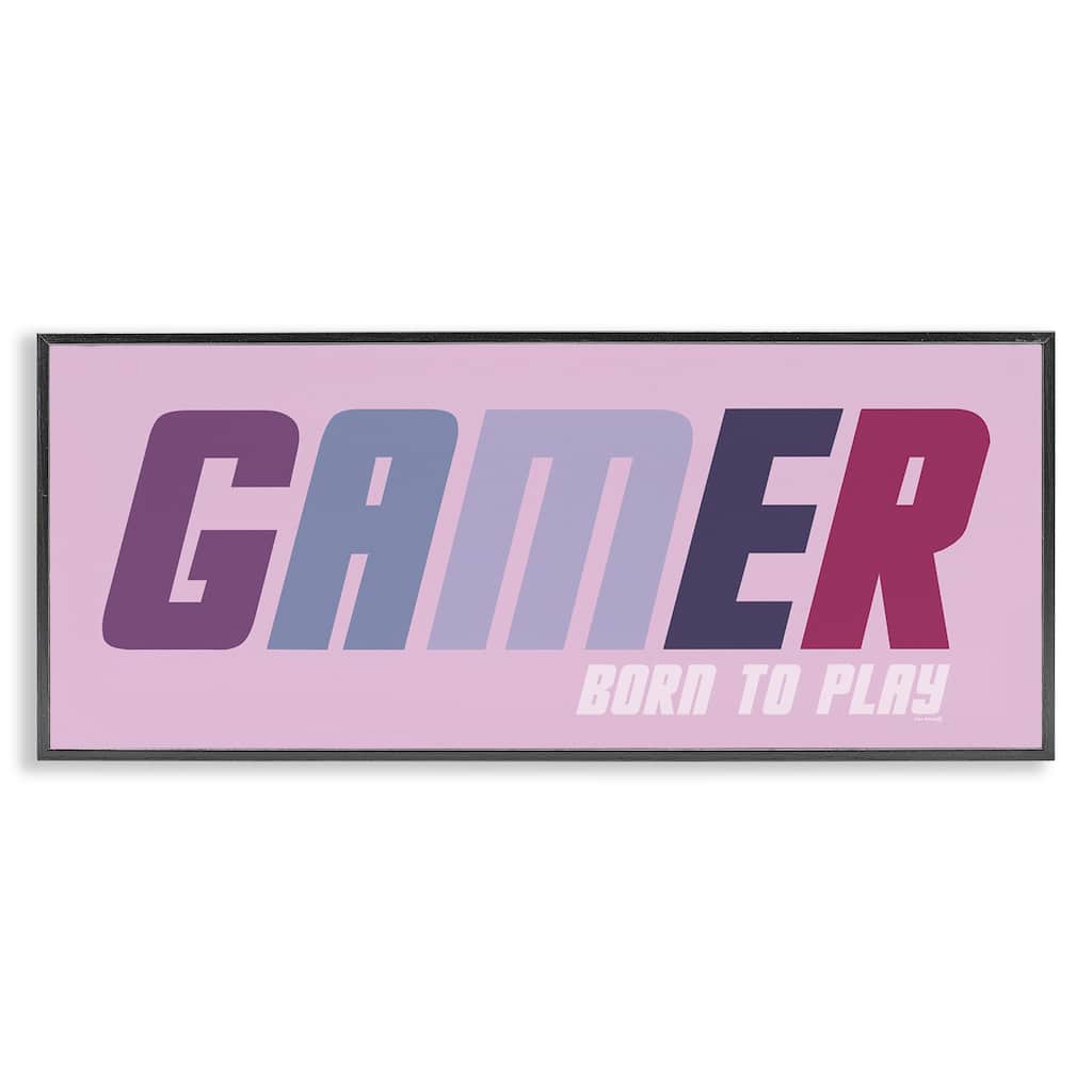 Stupell Gamer Born To Play Framed Giclee Art Design By Yass Naffas Designs