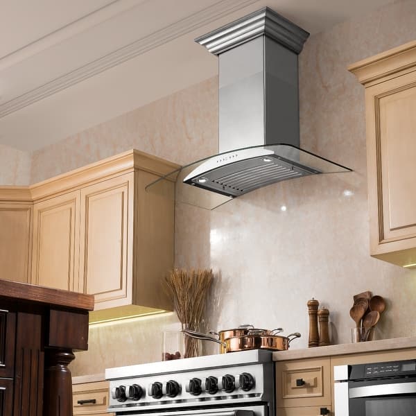 KN630 Wall Mount Range Hood in Stainless Steel & Glass ZLINE 30 in