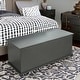 preview thumbnail 2 of 5, Black Storage Chest Trunk Lift Top Wood Box for Entryway