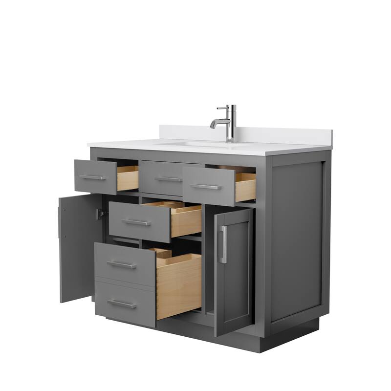 Beckett TK 42-inch Single Vanity, Cultured Marble Top