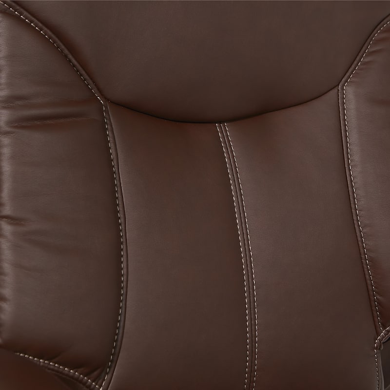Executive Faux Leather High-Back Office Chair with Contrast Stitching