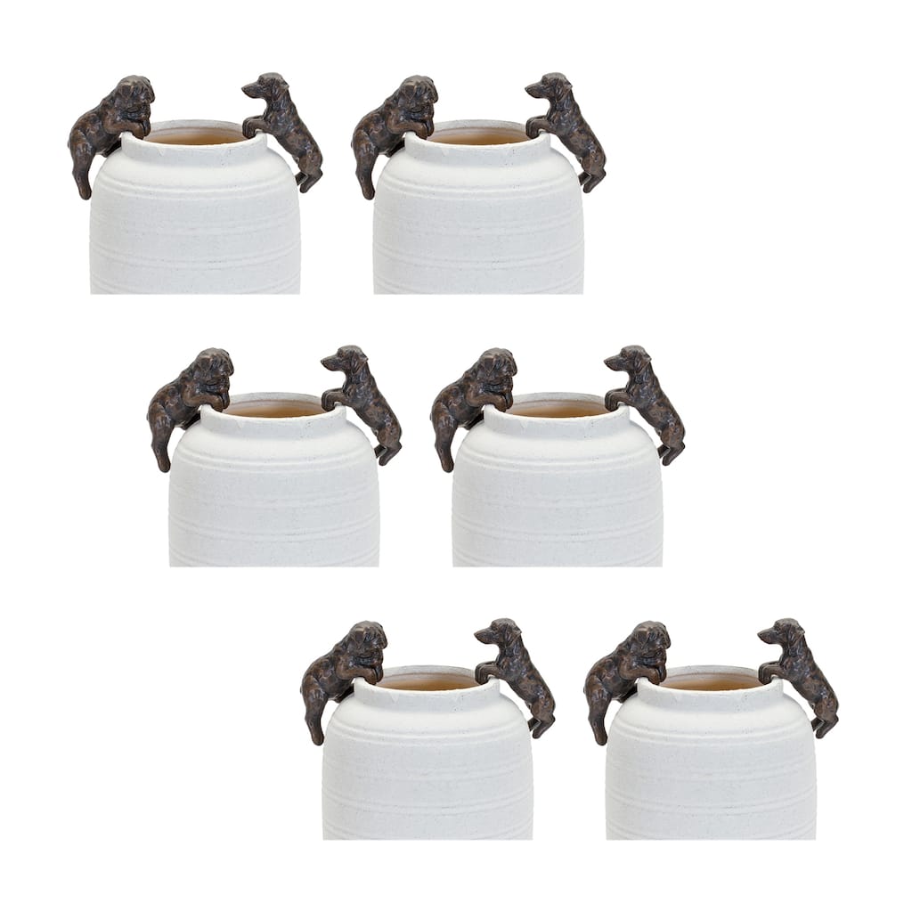Dog Pot Hanger (Set of 6) - 3.5 x 1.25 x 2; 3.75 x 1.75 x 2