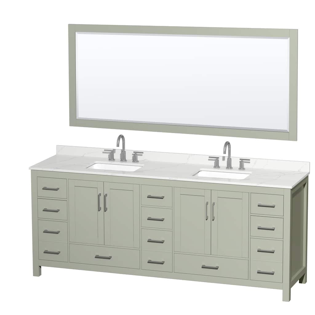 Wyndham Collection WCS141484D-QTZ-US3M70 Sheffield 84" Free Standing