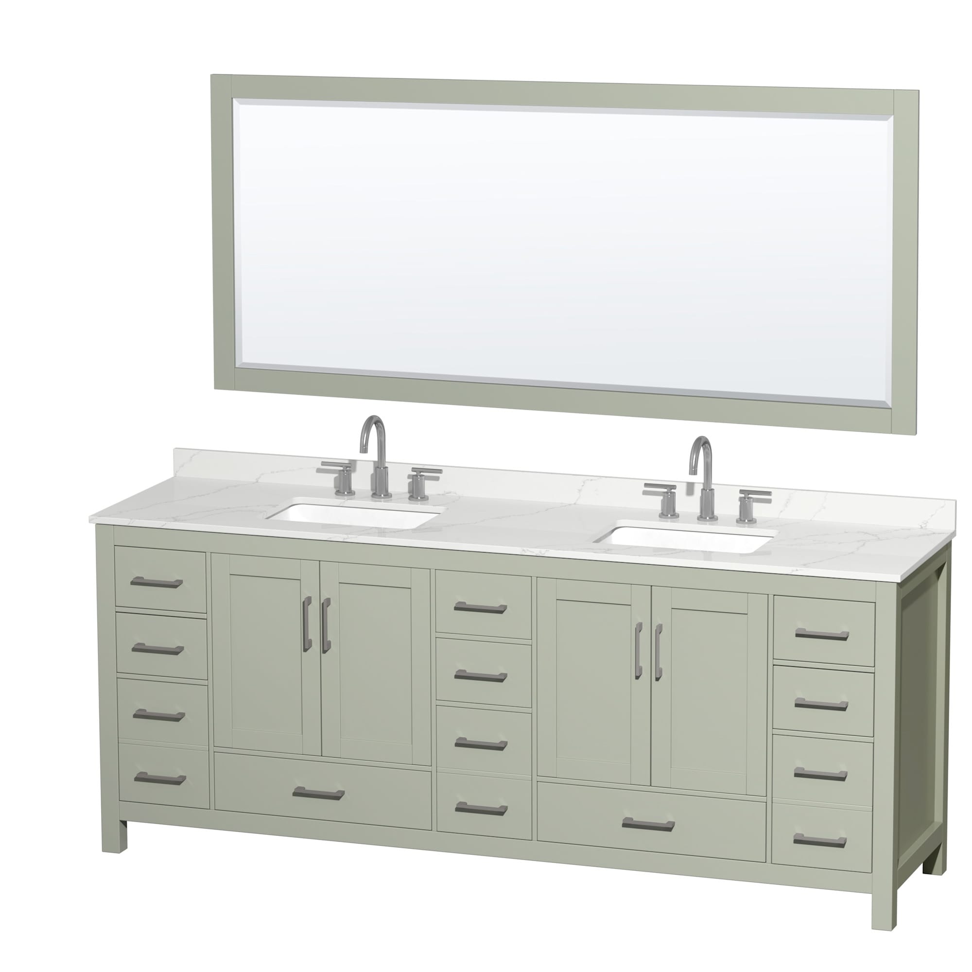 Wyndham Collection WCS141484D-QTZ-US3M70 Sheffield 84" Free Standing