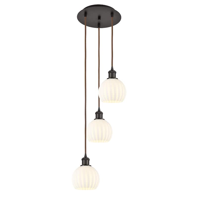 Innovations Lighting 113B-3P-13-13 White Venetian Pendant White