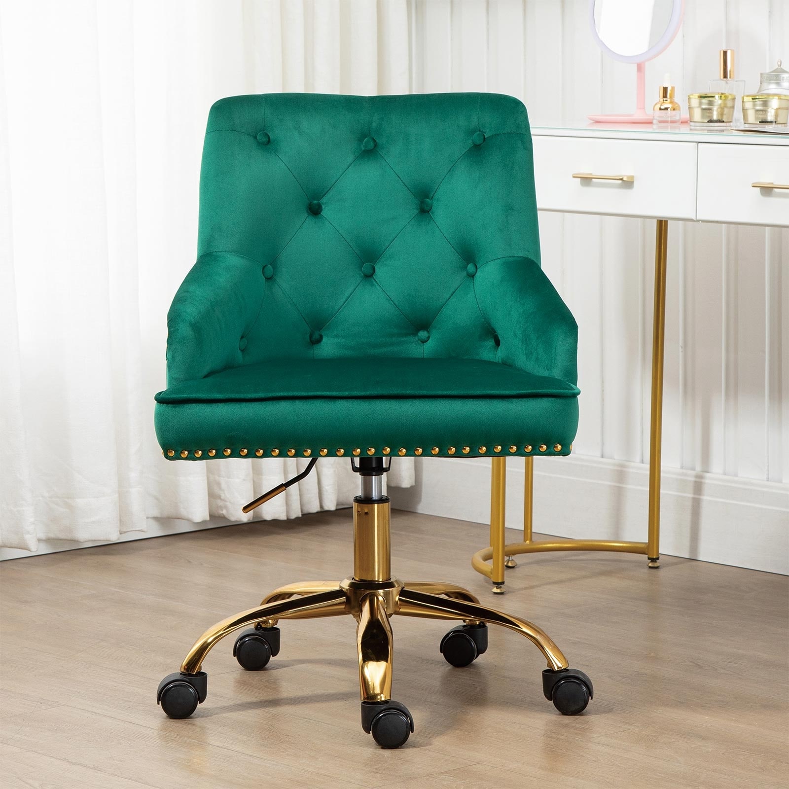Green velvet hotsell task chair