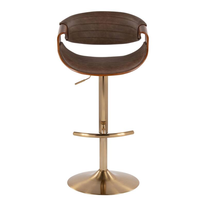 Carson Carrington Kanteborg Adjustable Bar Stool with Rounded T Footrest (Set of 2)