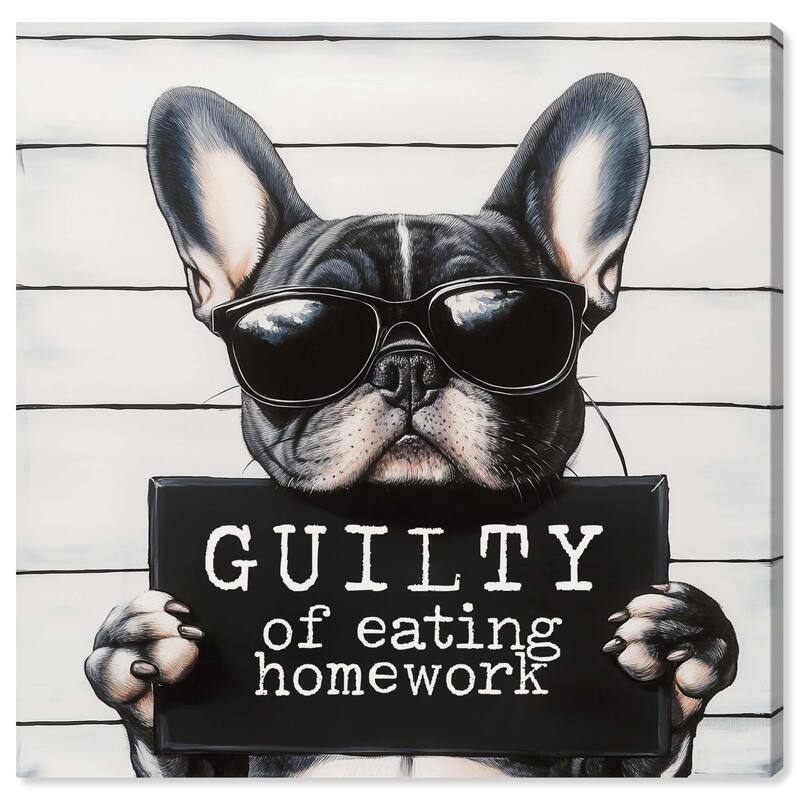 Guilty of Eating Homework Canvas by Art Remedy, Gallery Wrapped - 20" x 20"
