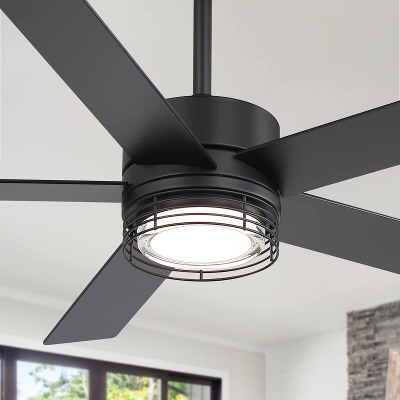 72/52-inch Reversible 8/5-Blade Dimmable LED Ceiling fan with Light and Remote