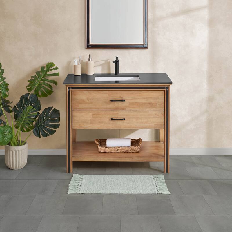 French Connection Nellore Fringe Cotton Bath Rug