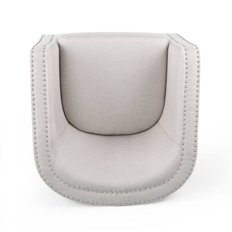 31.25" Upholstered Swivel Club Chair