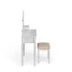 preview thumbnail 19 of 18, Roundhill Furniture Copper Grove Watt Wood Makeup Vanity Table and Stool Set
