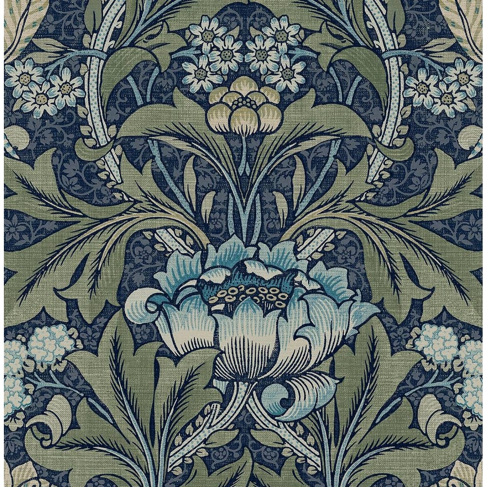 NextWall Acanthus Floral Peel and Stick Wallpaper