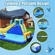 preview thumbnail 17 of 17, 6-in-1 Inflatable Water Slide Jumping House without Blower - Multi - 207" x 147" x 80" (L x W x H)